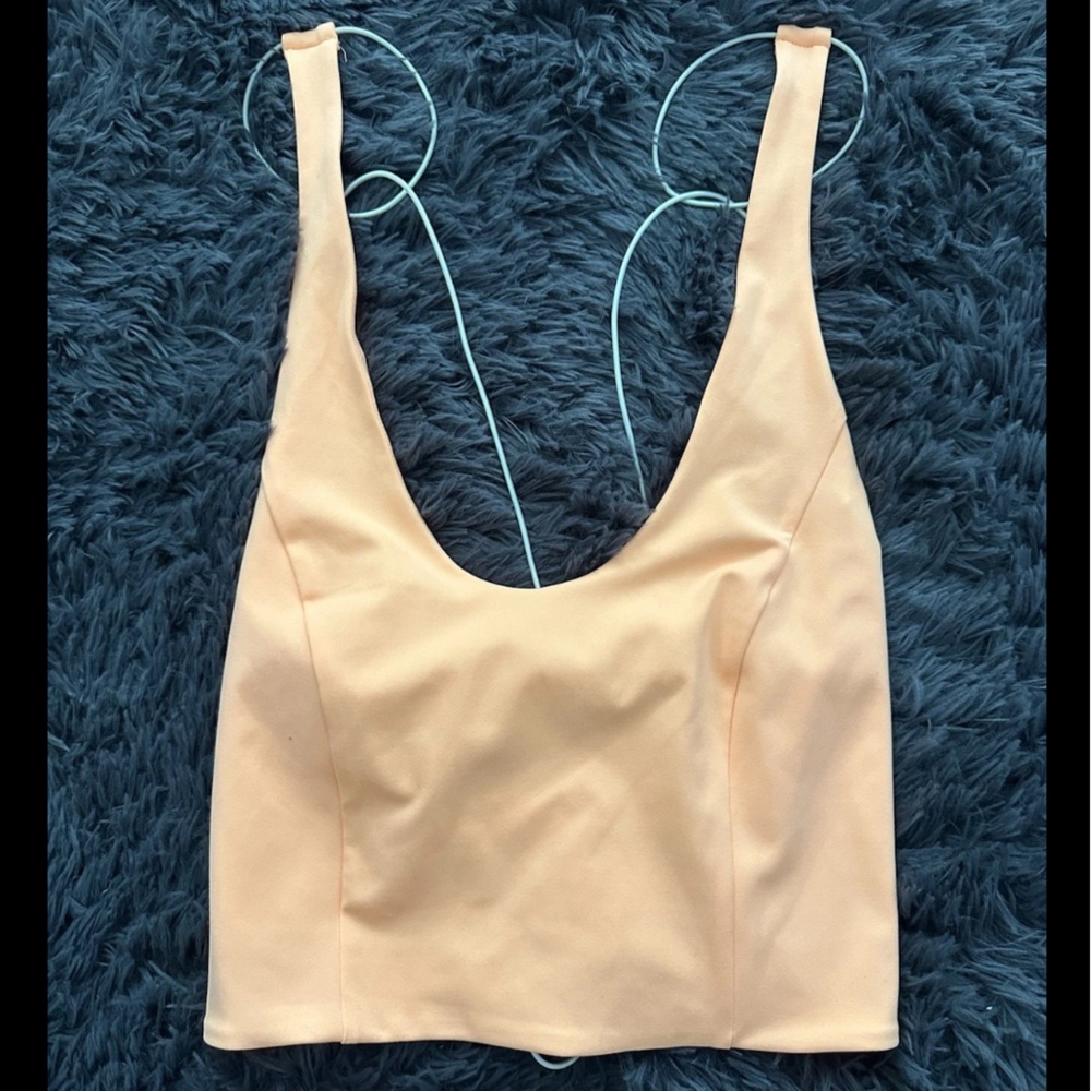 New Free People Movement She's Got Rhythm Crop Neon Clementine Size XL